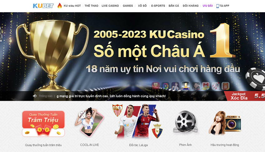 Trang cá cược trực tuyến Ku casino có uy tín không?