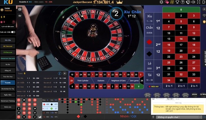 Thông tin về cơ bản trò chơi Roulette Ku casino