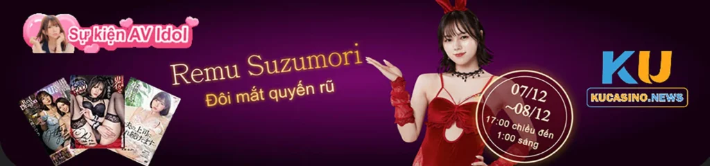 Idol JAV Remu Suzumori làm dealer tại KUBET